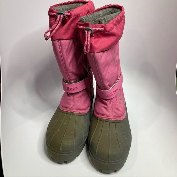 L.L. Bean‎ snow Boots size 7 youth pink gray - Picture 2 of 6